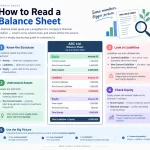 Beginner guide diagram for reading a balance sheet
