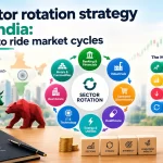 Infographic illustrating sector rotation strategy and market cycles in India